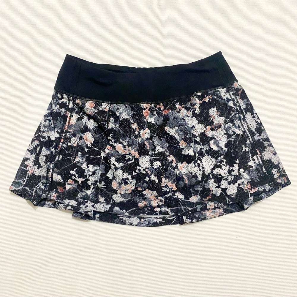 Lululemon Pace Rival Skirt Mini Skort Spring Bloom Multi / Black